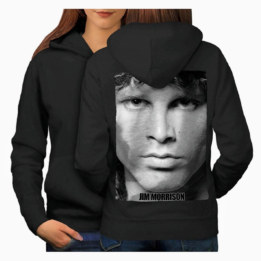 Jim Morrison The Doors Black Hoodie NEW